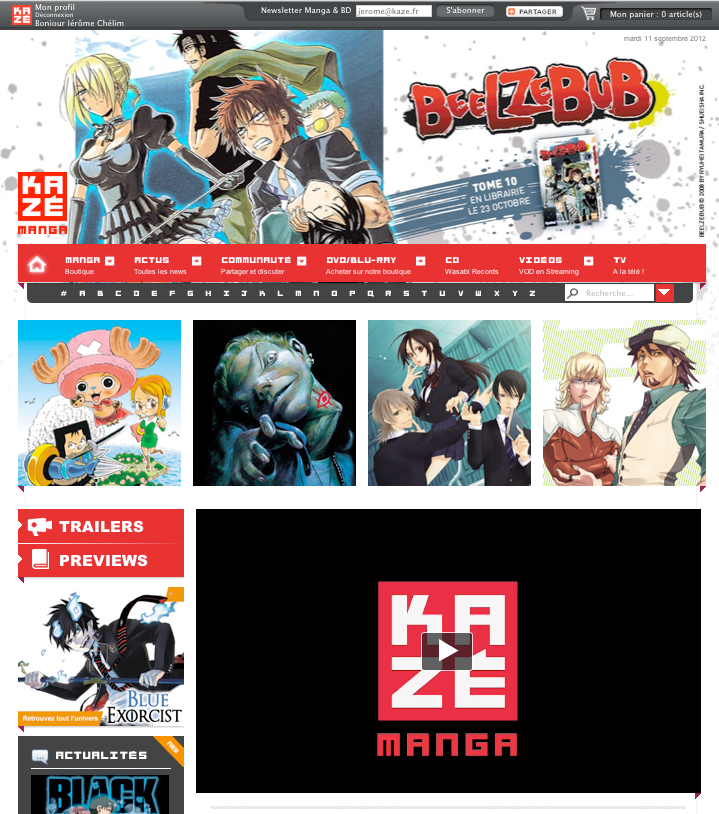 Nouveau site pour Kazé