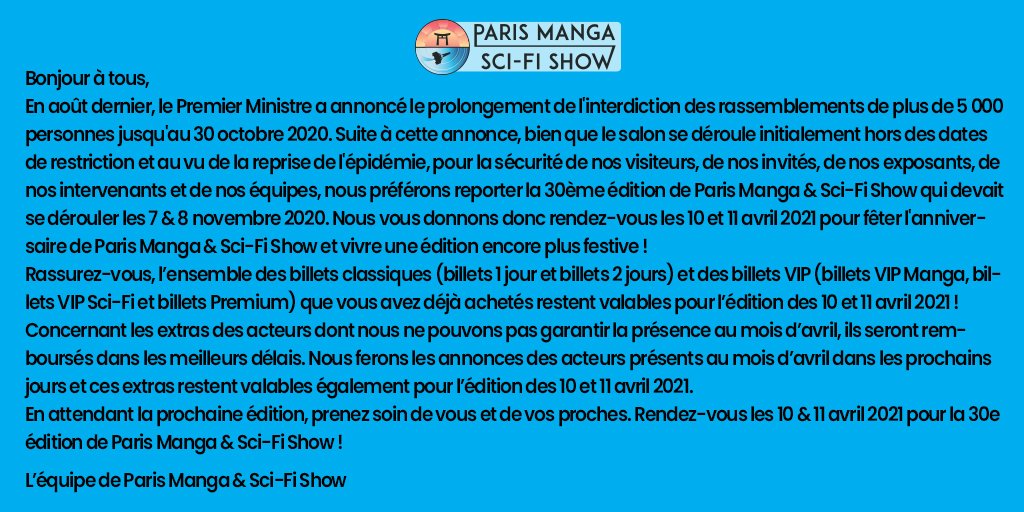 Paris Manga Sci-fi Show Report 2021